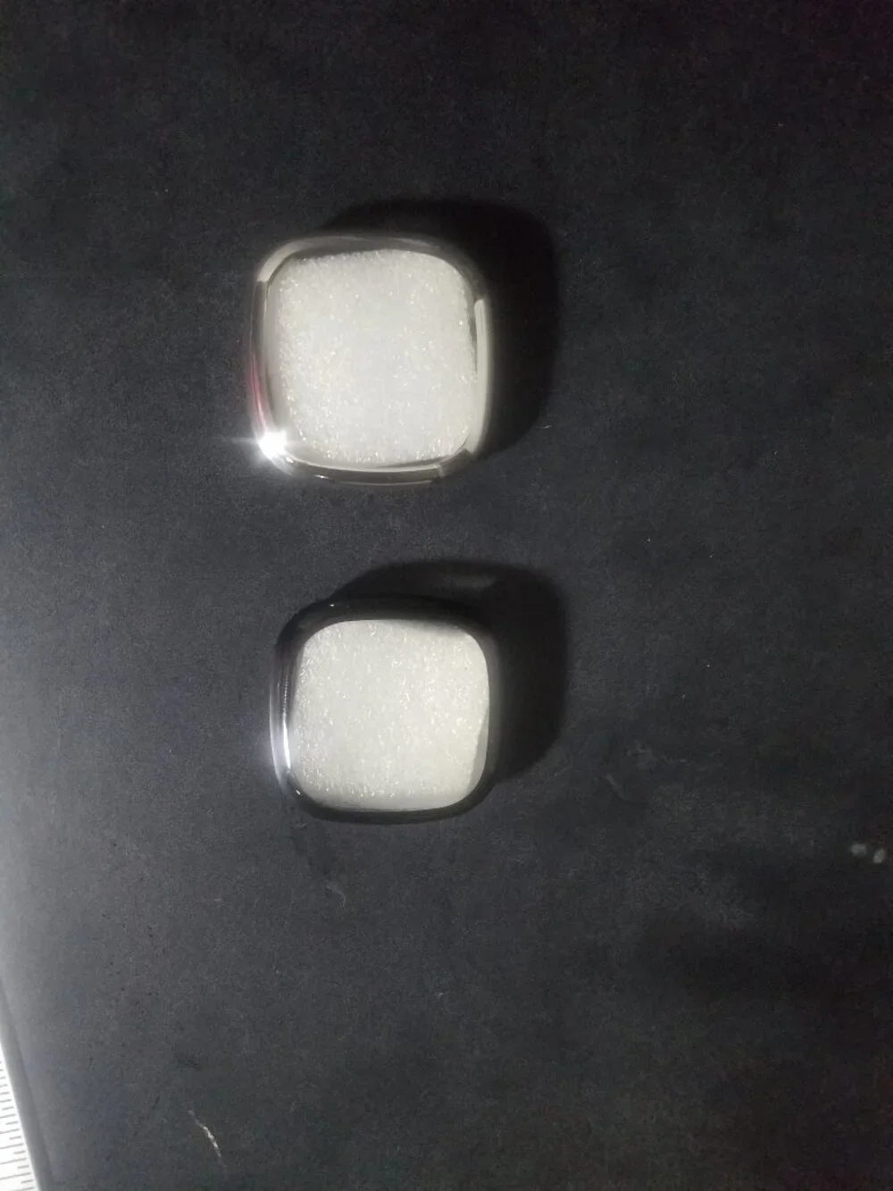 Set of 2 Fitbit Versa 3  Black And Silver Protective Watch Covers